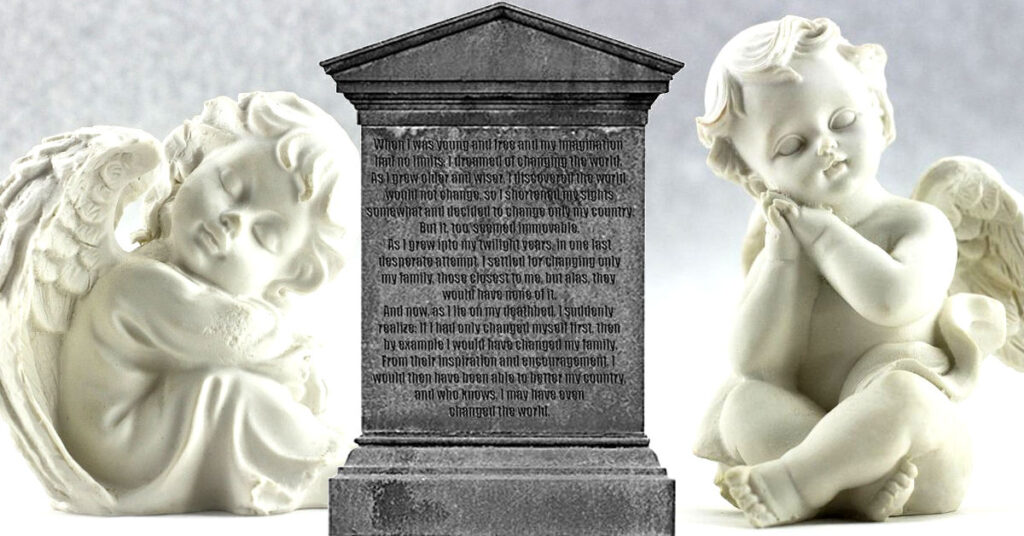 震撼世界的一塊墓碑